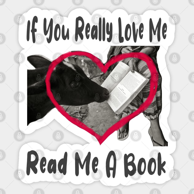 If You Love Me Read Me a Book Sticker by PlanetMonkey